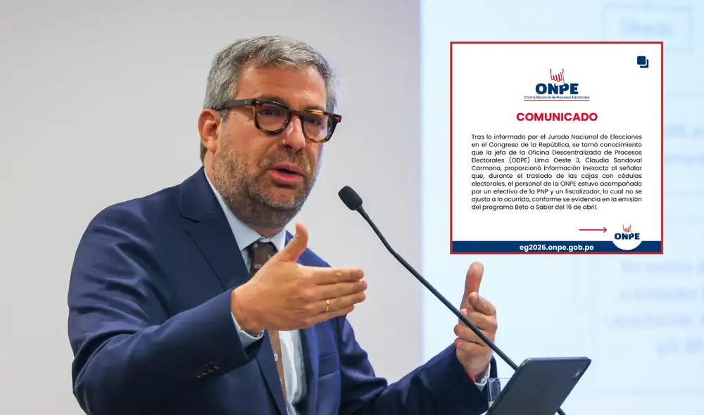 Comunicado se dio tras las declaraciones del presidente del JNE, donde señaló comunicado inicial de la ONPE de falso. Foto: composición LR