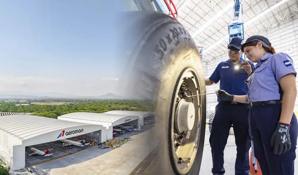 El Salvador inauguró el Hangar 7 de AEROMAN, convirtiéndose en el centro de mantenimiento aeronáutico más grande del mundo. Foto: composición LR/Aeroman