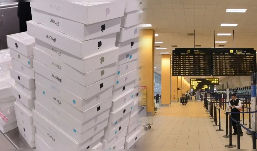 Sunat incauta 109 celulares de alta gama y equipos electrónicos por valor de más de S/400.000 en Aeropuerto Jorge Chávez.