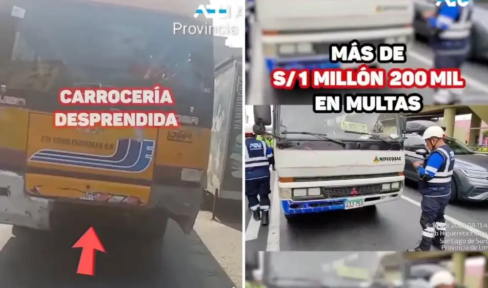 Un vehículo conocido como “La Bestia de Surco” con más de S/1.2 millones en multas fue sacado de circulación.
