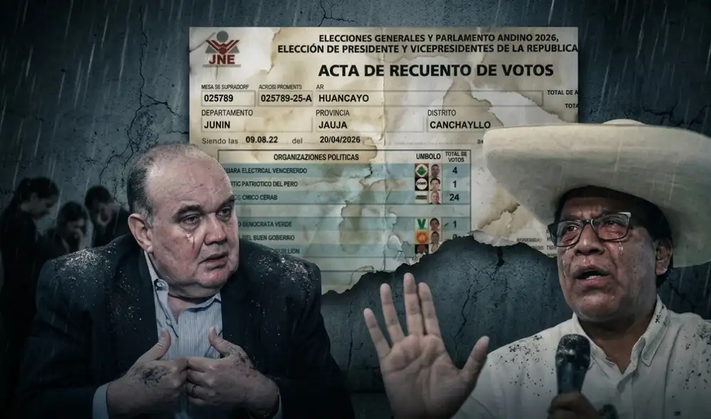 Primer recuento de votos benefició a Roberto Sánchez. Foto: Composición/LR