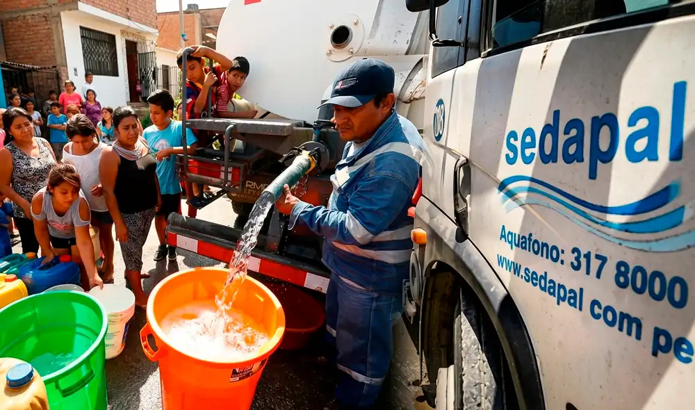 Sedapal distribuirá agua mediante camiones cisterna a población vulnerable de Lima y Callao.