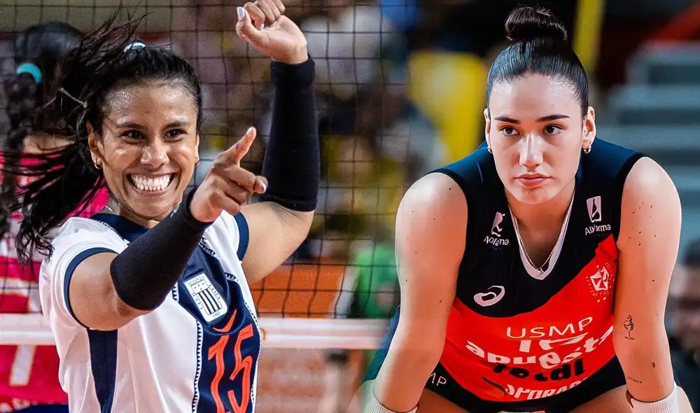 Alianza Lima y San Martín se enfrentarán por sexta ocasión en el 2026. Foto: composición LR/Liga Peruana de Vóley/USMP