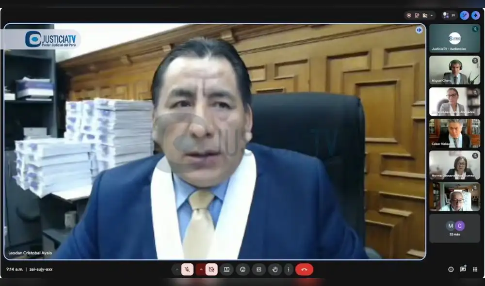 Juez Leodan Cristóbal Ayala en audiencia del caso Gasoducto del Sur