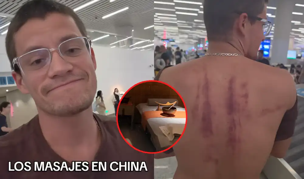 Sergio Baigorria contó su experiencia con los masajes en China. Foto: composición LR/TikTok