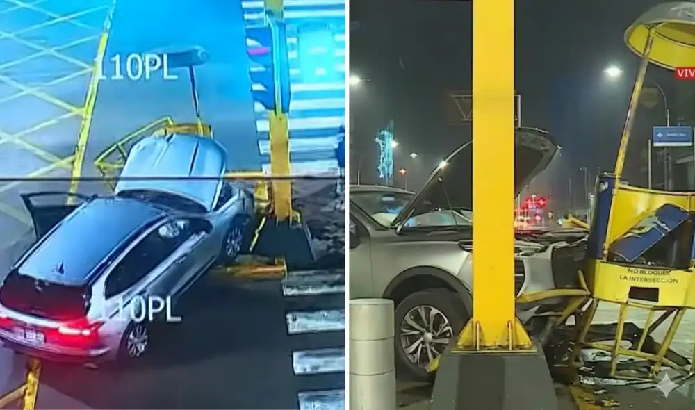 Camioneta esquivó a motocicleta eléctrica que no habría respetado la luz roja