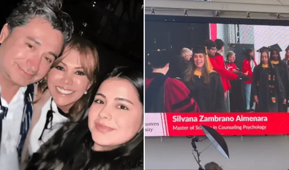 Magaly Medina y su esposo celebran la graduación de Silvana Zambrano. Foto: composición LR/Instagram