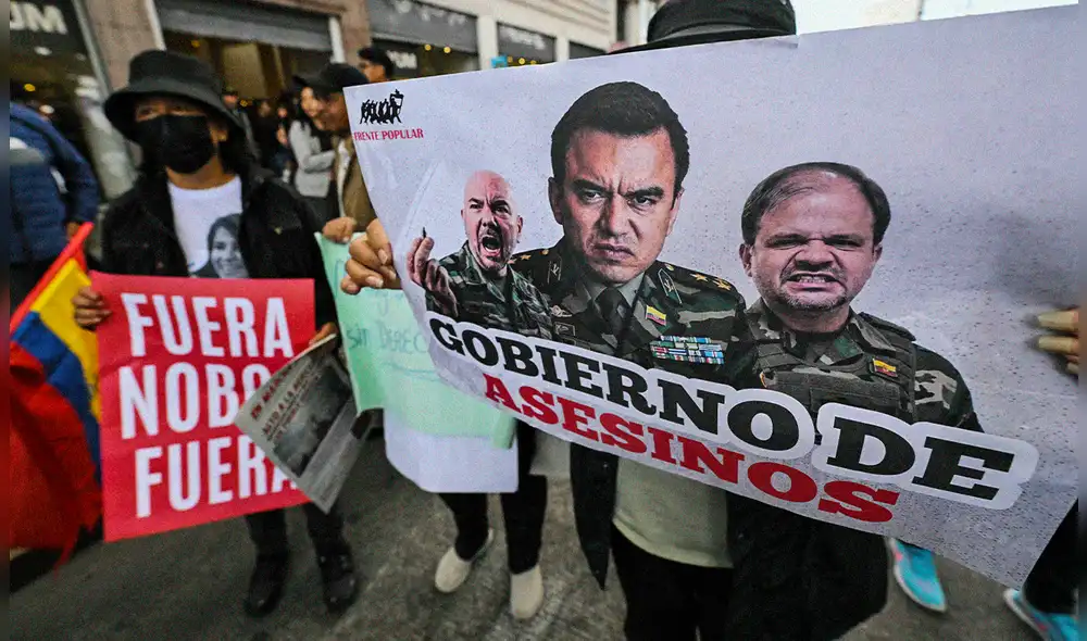 Al menos tres encuestas realizadas para abril evidencian la desfavorable situación de Noboa en su cargo. Foto: AFP.