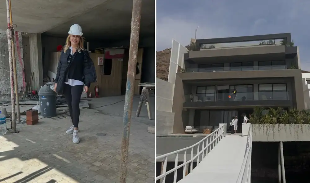 Gisela Valcárcel presume la construcción de su casa. Foto: composición LR/Instagram