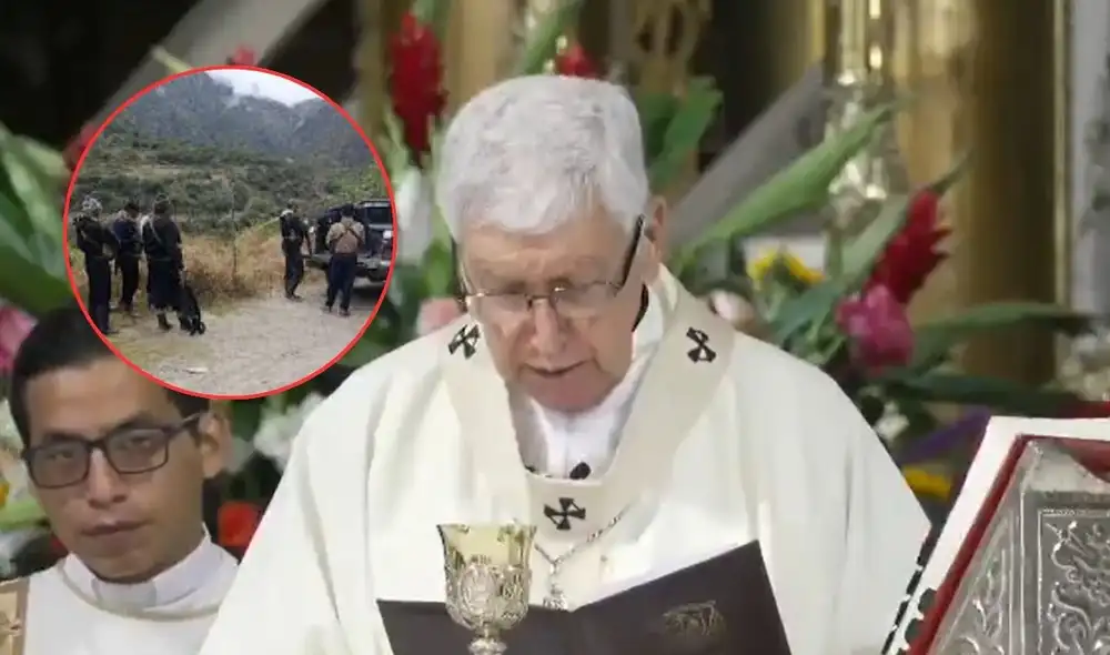 Cardenal Castillo recordó a jóvenes asesinados en Colcabamba | Composición: LR.