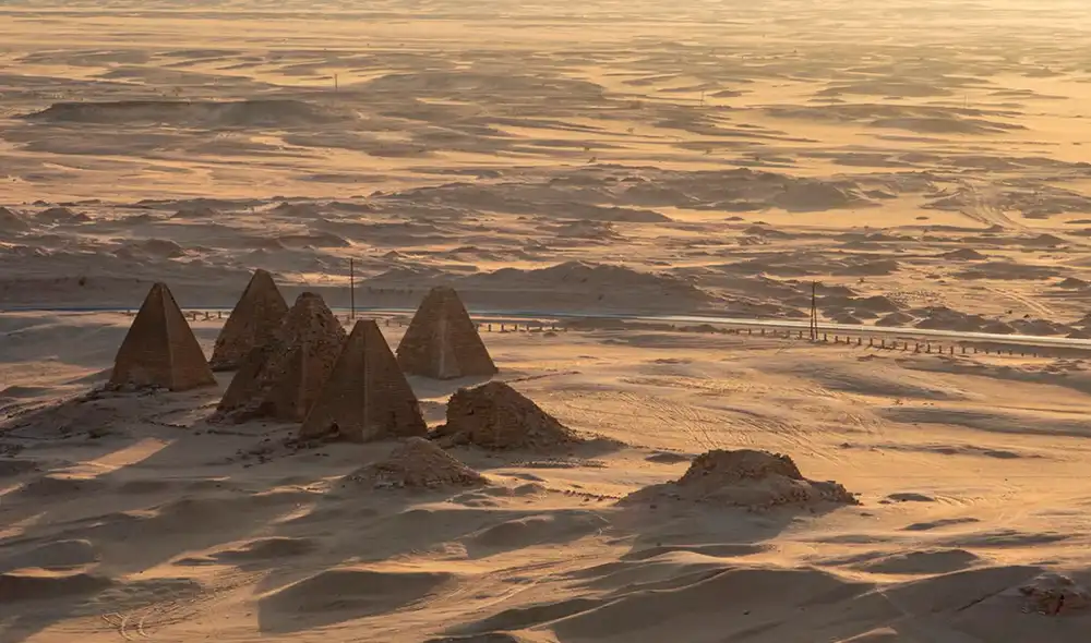 Las pirámides de Jebel Barkal en el norte de Sudán. Foto: Shutterstock