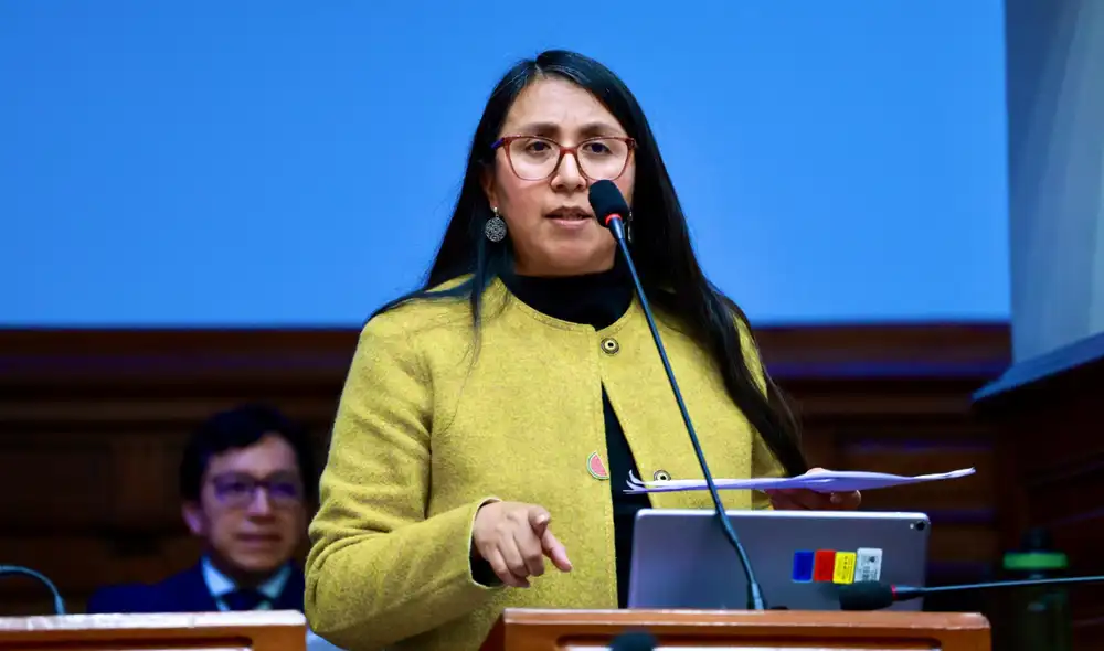 La congresista del Bloque Democrático criticó a los políticos que hablan, sin pruebas, de una narrativa de fraude. Foto. Congreso.