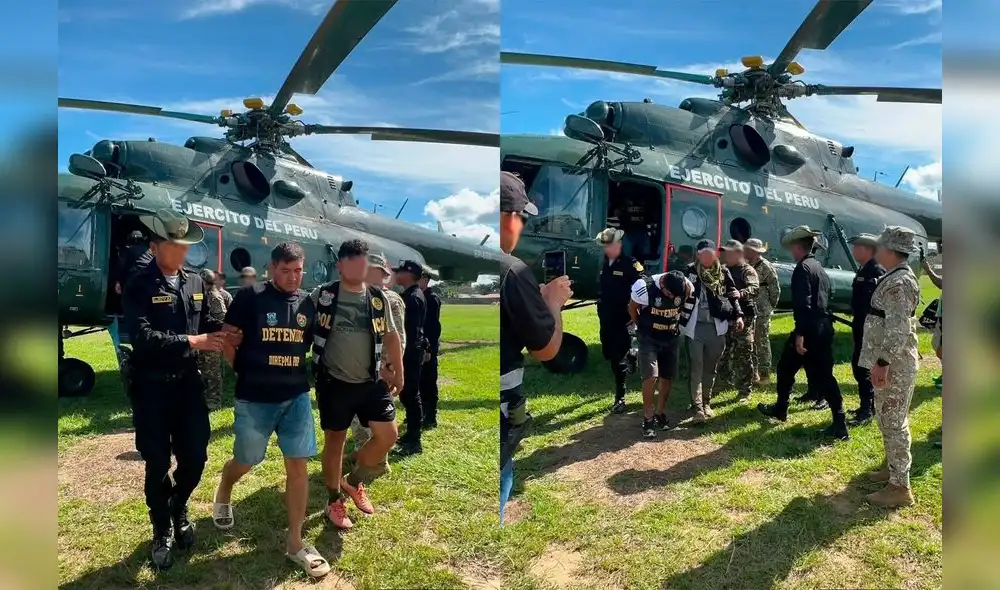 Minero ilegales detenidos en la Reserva Nacional de Tambopata.