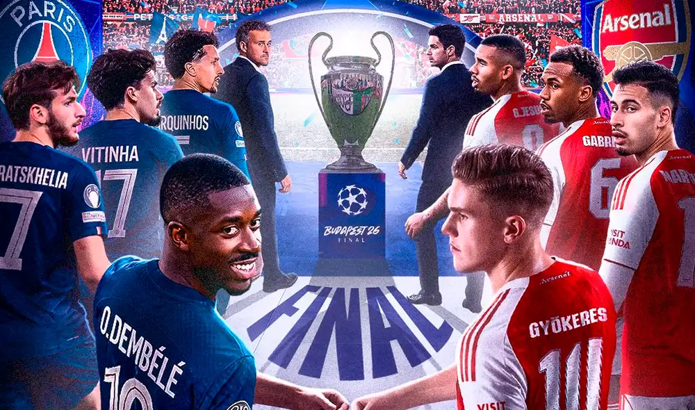 PSG y Arsenal se enfrentarán por primera vez en una final de Champions League. Foto: TNT Sports PSG y Arsenal se enfrentarán por primera vez en una final de Champions League. Foto: TNT Sports