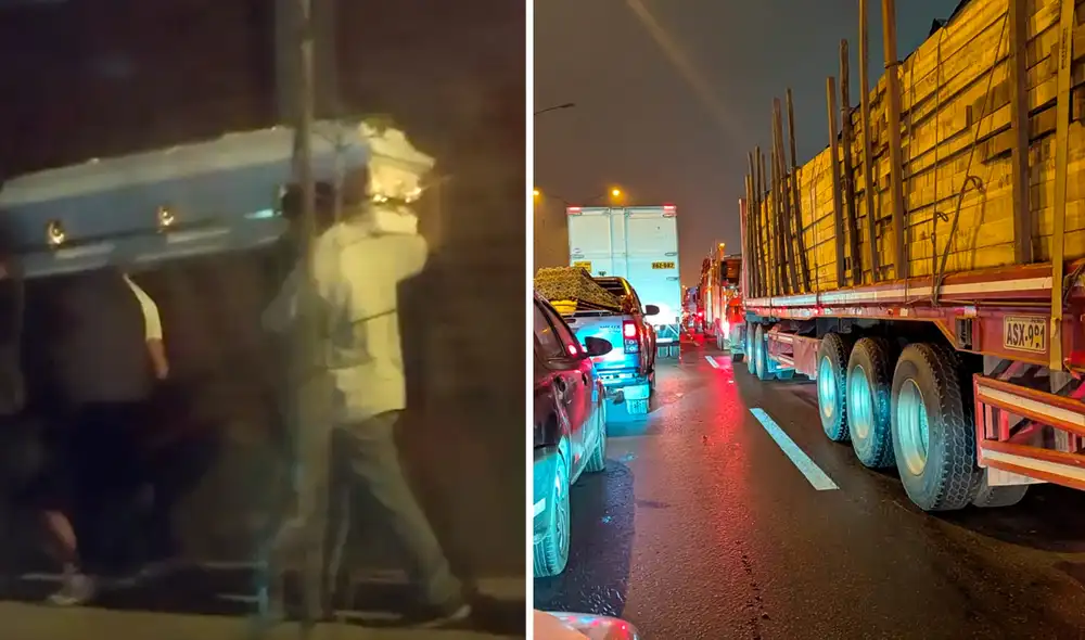 La congestión fue ocasionada por un accidente entre un bus de transporte público y un vehículo carguero