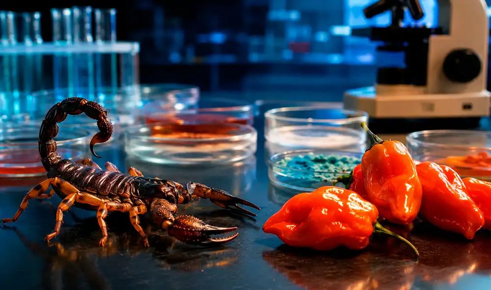Investigadores de la UNAM identifican compuestos en el veneno del alacrán y en el chile habanero que combaten bacterias.