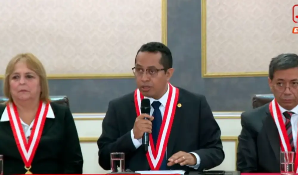 El presidente del JNE se pronunció a través de una conferencia de prensa. Foto: Captura