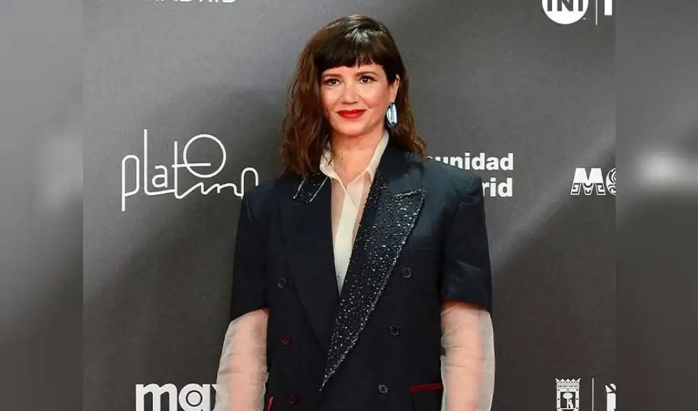 La actriz en la alfombra roja de la edición de los Platino 2025, en Madrid.