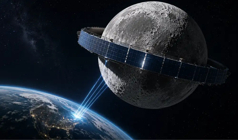 Japón presenta el "Anillo Lunar", un innovador proyecto para crear un anillo de paneles solares en la Luna que transmitirá energía limpia a la Tierra.
