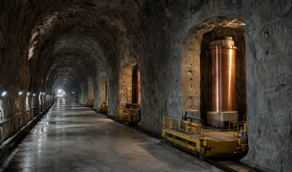 Finlandia inaugura Onkalo, la primera instalación del mundo para el almacenamiento definitivo de residuos nucleares, situada a 430 metros bajo tierra en la isla de Olkiluoto.