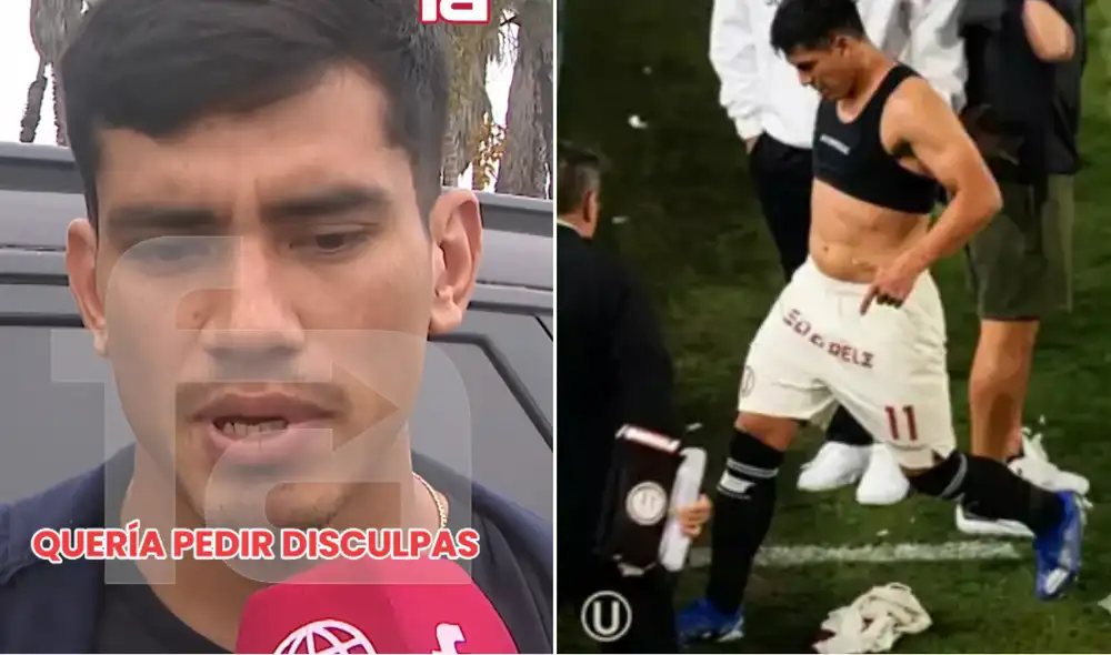 El delantero pidió disculpas tras la polémica reacción que protagonizó luego de la derrota ante Atlético Grau. Foto: Composición LR