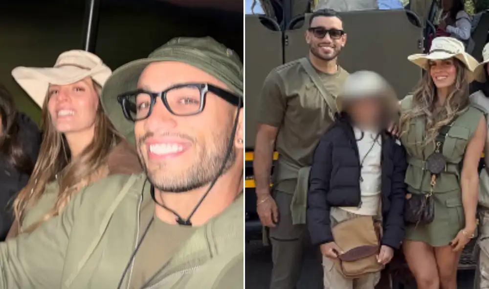 El chico reality compartió fotos con Alejandra y su hija durante un safari en Sudáfrica.