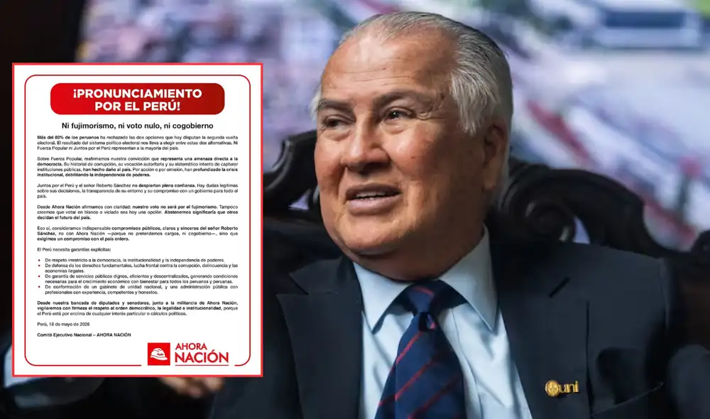 Ahora Nación rechaza gobierno fujimorista. Ahora Nación rechaza gobierno fujimorista.