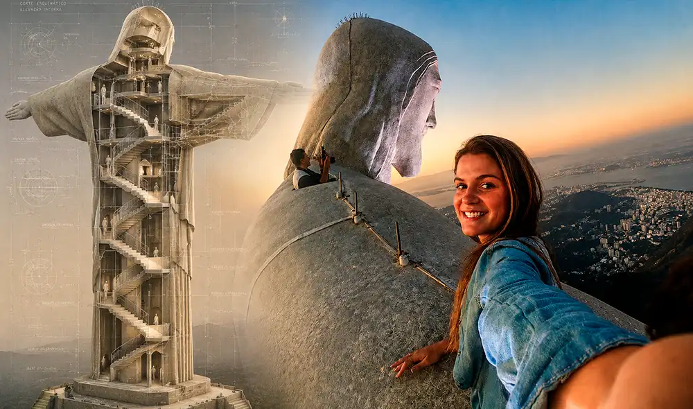El Cristo Redentor de Brasil no solo es famoso por sus vistas, sino que también oculta su interior, accesible solo a algunas personas.