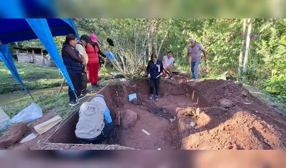 Una de las fosas donde se hallaron restos humanos. Fotos: Ministerio Público