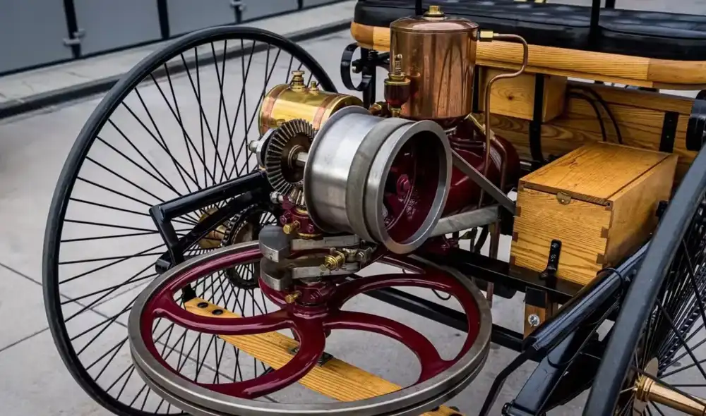 El Benz Patent-Motorwagen, considerado el primer coche de la historia, contaba con un motor monocilíndrico y una velocidad de 16 km/h.