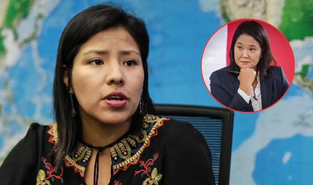 Indira Huilca criticó la actuación de Fujimori de los últimos años | Composición: LR. Indira Huilca criticó la actuación de Fujimori de los últimos años | Composición: LR.