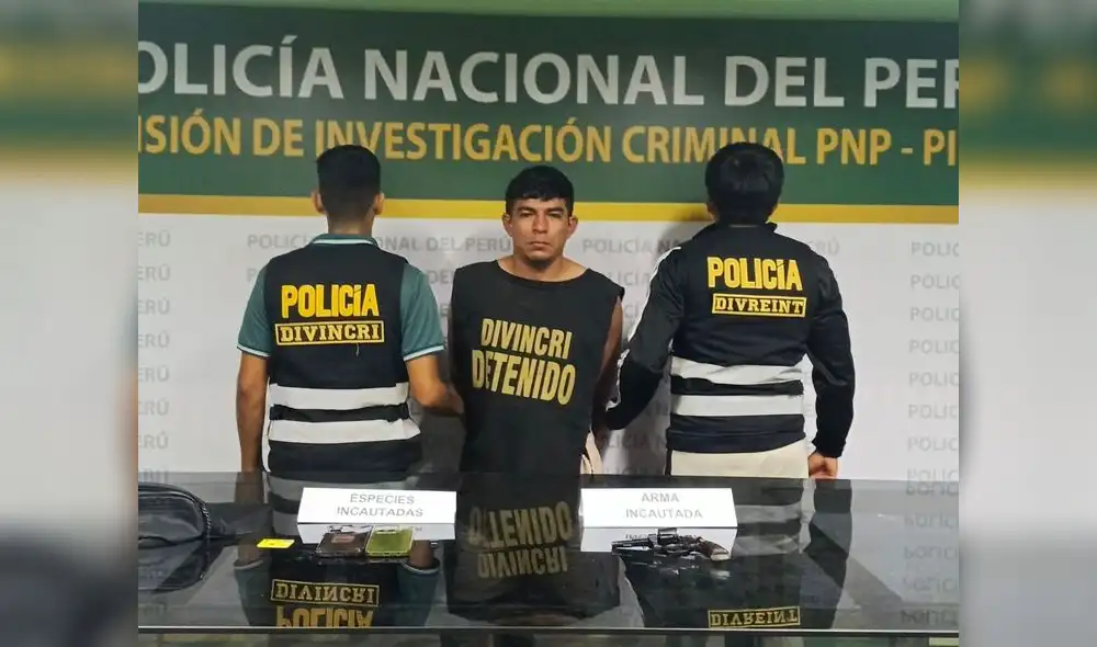 Uno de los sospechosos detenidos en Piura. Uno de los sospechosos detenidos en Piura.
