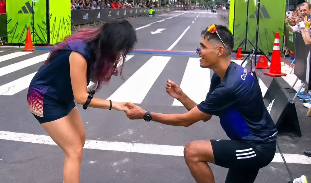 Atleta pide matrimonio a su pareja en Maratón Lima 42K