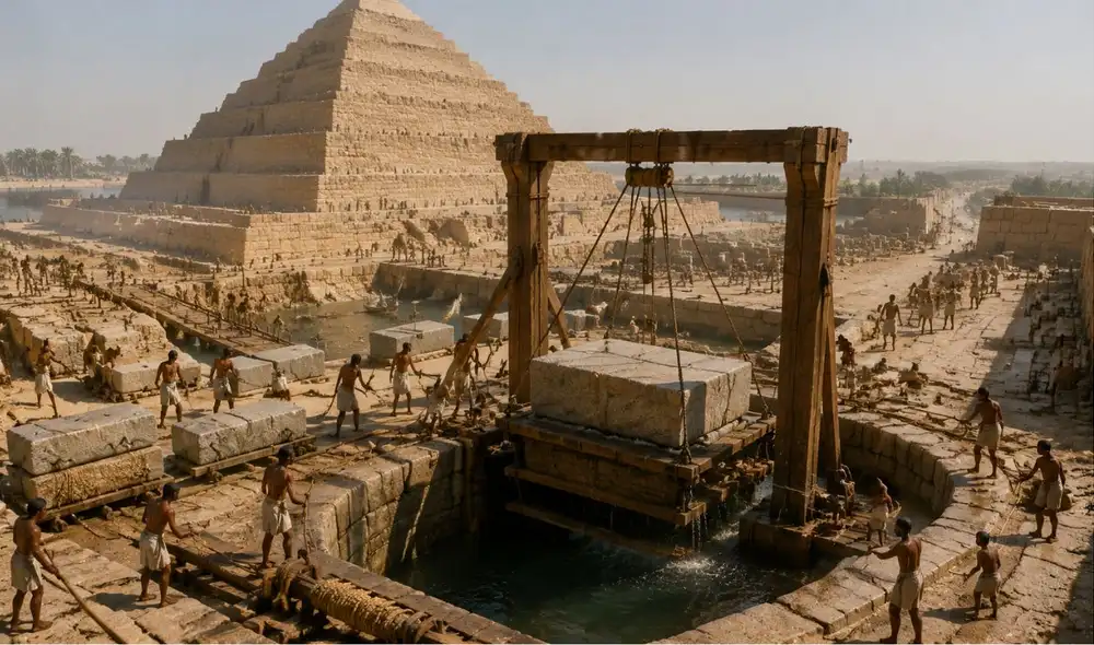 Un nuevo estudio revela que los antiguos egipcios pudieron construir las pirámides usando un sofisticado sistema hidráulico. Un nuevo estudio revela que los antiguos egipcios pudieron construir las pirámides usando un sofisticado sistema hidráulico.