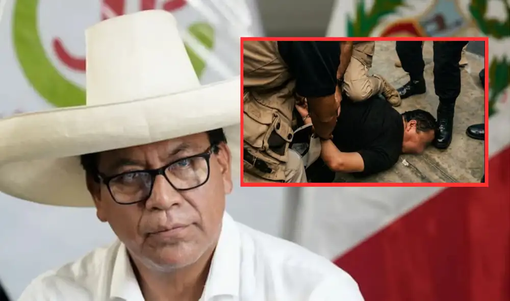 Resguardo de Roberto Sánchez detiene a hombre armado durante mitin en Huaral Resguardo de Roberto Sánchez detiene a hombre armado durante mitin en Huaral