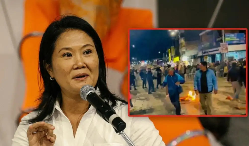 Rechazo masivo a Keiko Fujimori en Huancayo. Foto: composición LR/HuancaYork Times