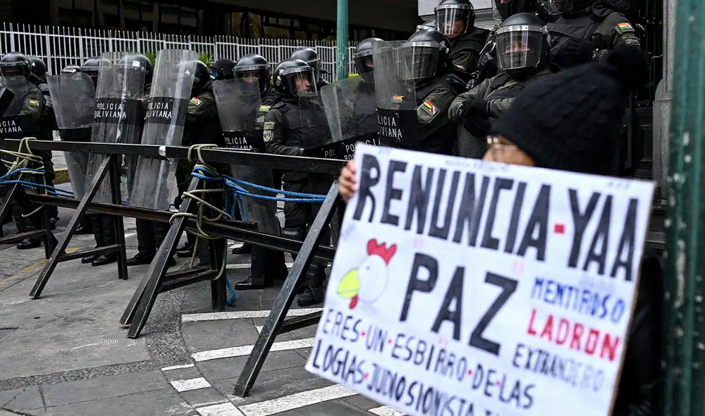 Paz defendió además el proceso político iniciado tras las elecciones de finales de 2025. Foto: AFP. Paz defendió además el proceso político iniciado tras las elecciones de finales de 2025. Foto: AFP.