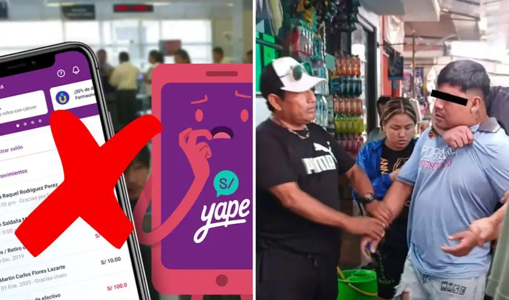Comerciantes del mercado Acominar en La Esperanza, Trujillo, retuvieron a un hombre por usar comprobantes falsos de transferencias bancarias para comprar.