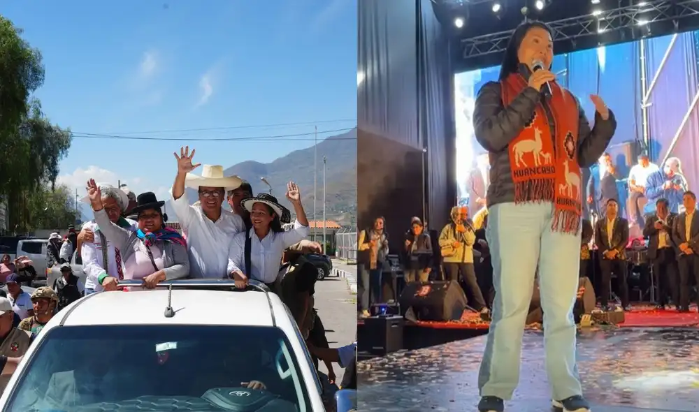 Sánchez y Fujimori continuaron sus actividades | Composición: LR.