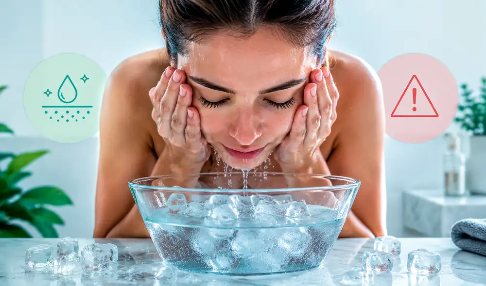 Una nueva tendencia viral en TikTok e Instagram propone sumergir el rostro en agua helada cada mañana para lograr una piel radiante.