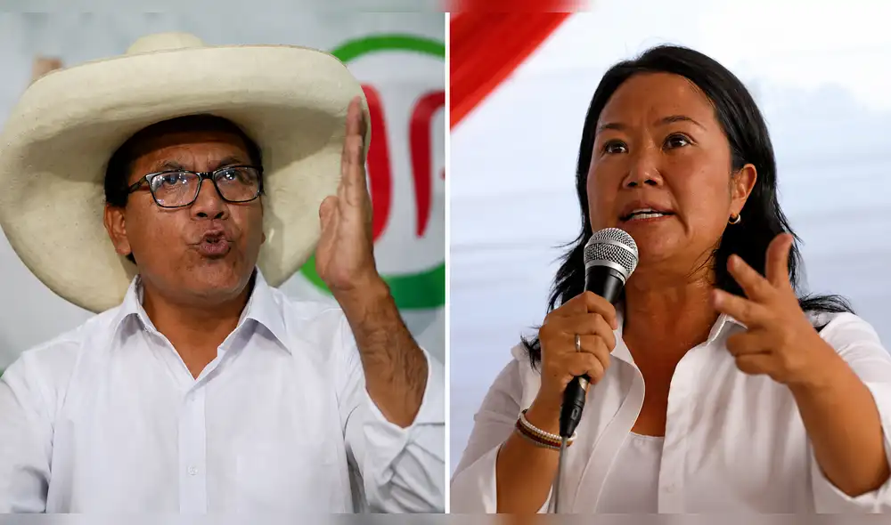 Debate presidencial Roberto Sánchez y Keiko Fujimori.