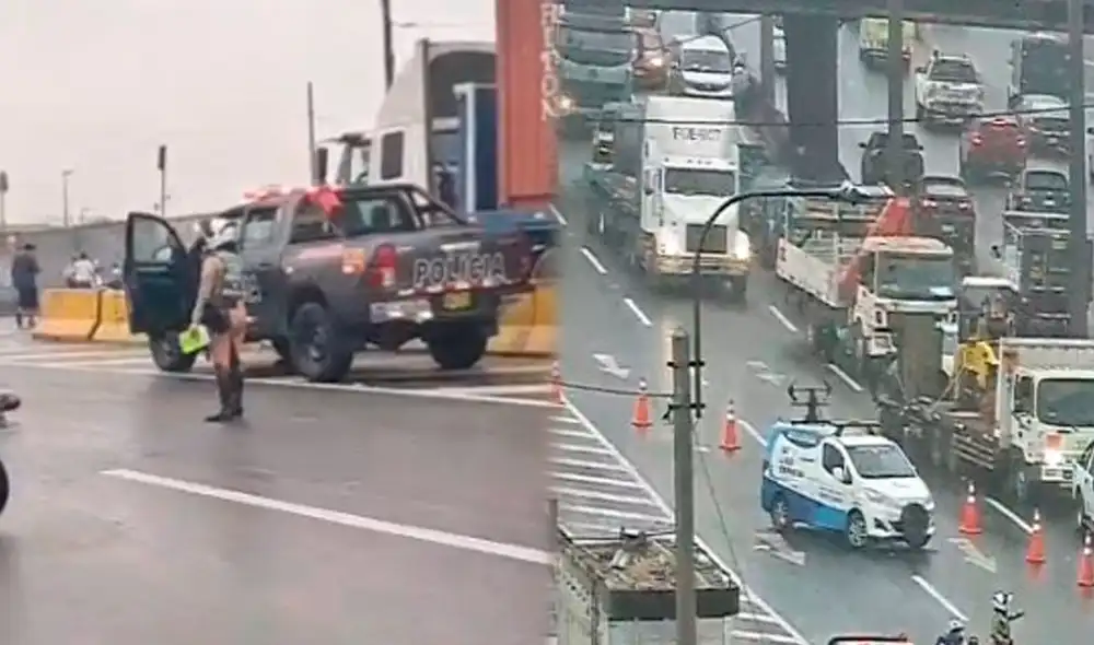 Debido al accidente solo ha quedado habilitado un solo carril en la Vía de Evitamiento