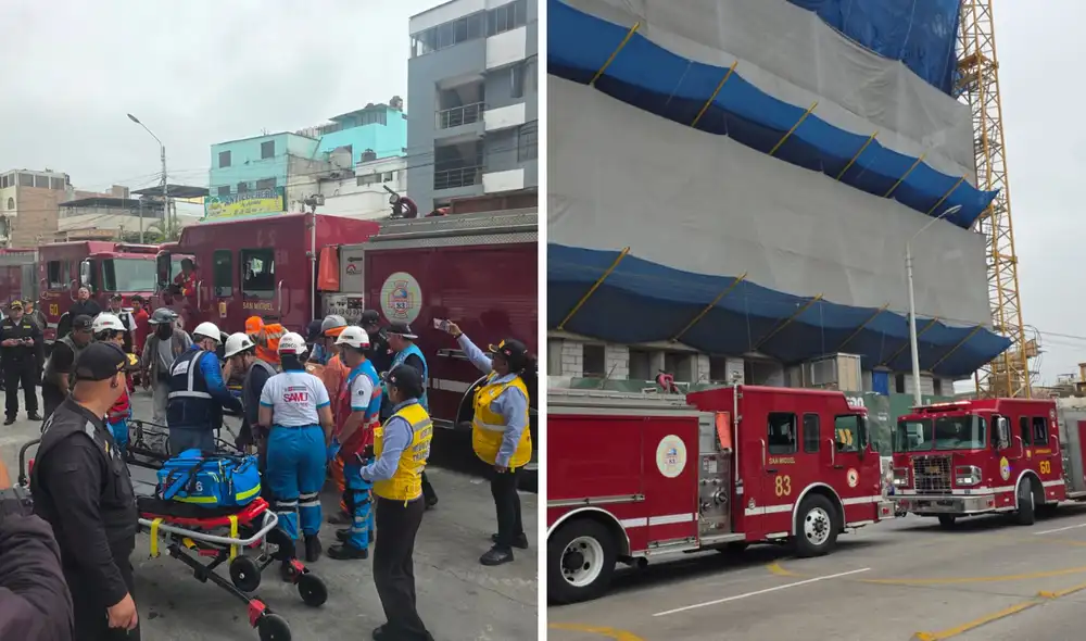 Accidente se registró durante una obra en San Miguel