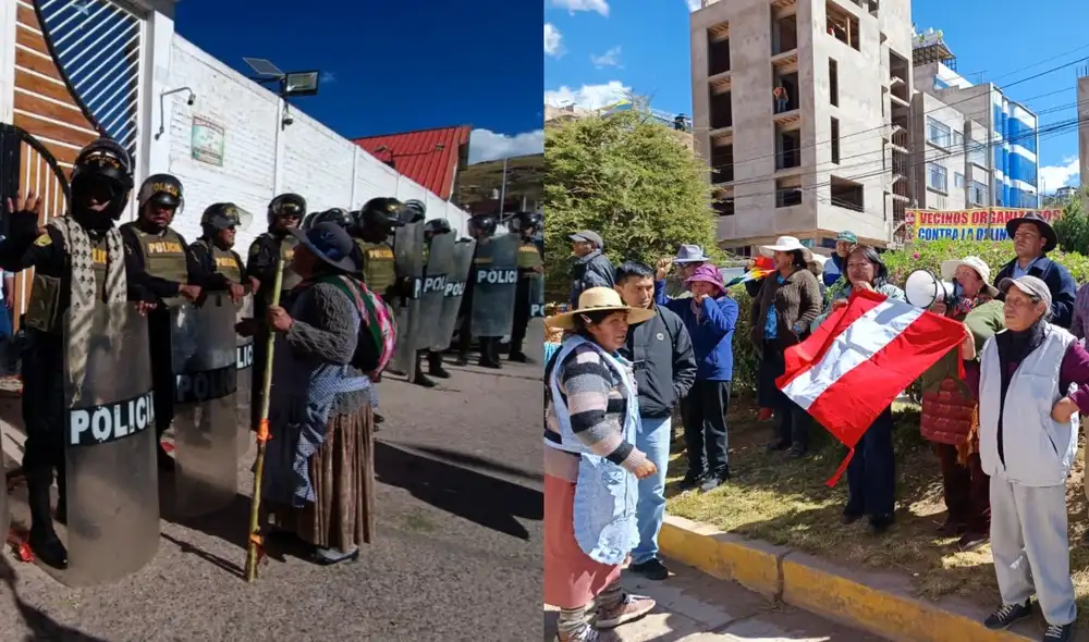 Keiko Fujimori solo se conectó a través de una videollamada con los militantes de Puno. Foto: Liubomir Fernández