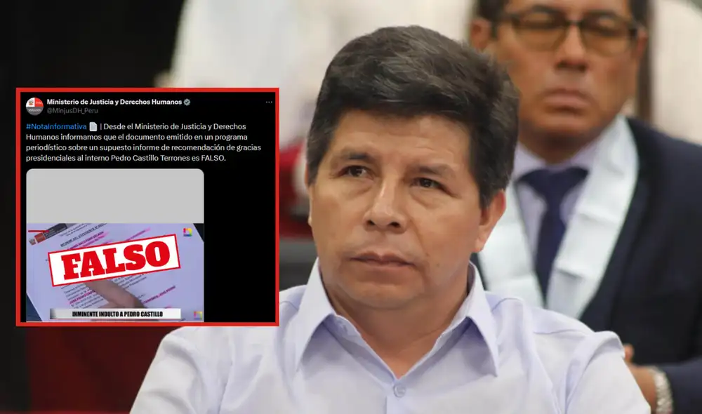 Anteriormente, el Ministerio ya había descartado la existencia de un supuesto trámite en curso para conceder gracia presidencial a Castillo Terrones.