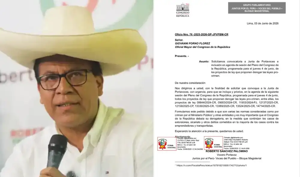 Sánchez pidio derogatoria de leyes procrimen | Composición: LR. Sánchez pidio derogatoria de leyes procrimen | Composición: LR.