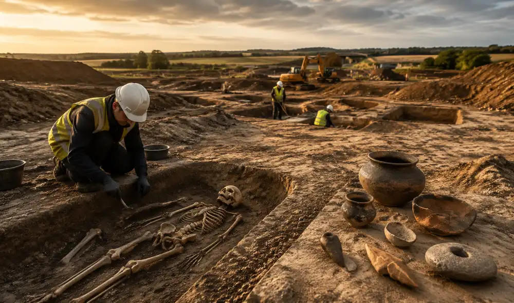 Un hallazgo arqueológico en Nottinghamshire revela ocupación humana de 8.000 años, desde el Mesolítico hasta la Revolución inglesa, antes de iniciar una nueva autopista.