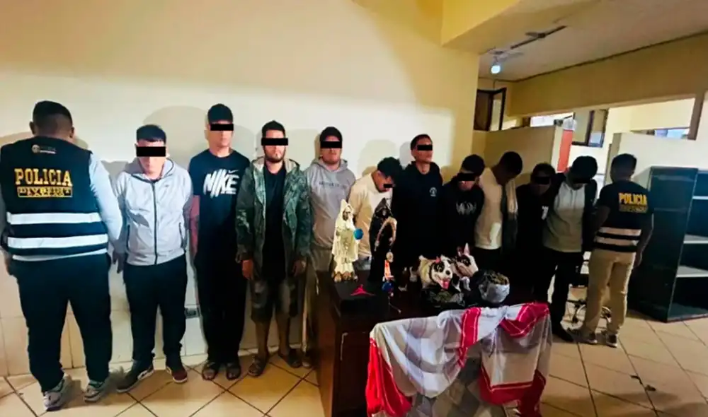 Las detenciones se llevaron a cabo durante un operativo del Escuadrón Verde de la Policía Nacional del Perú.