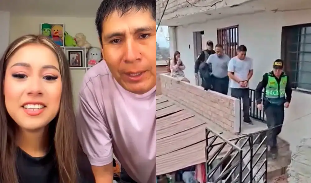 Carlos Nolasco, padre de Milenka, fue capturado por la policía tras la denuncia. Foto: Composición LR/Captura/TikTok