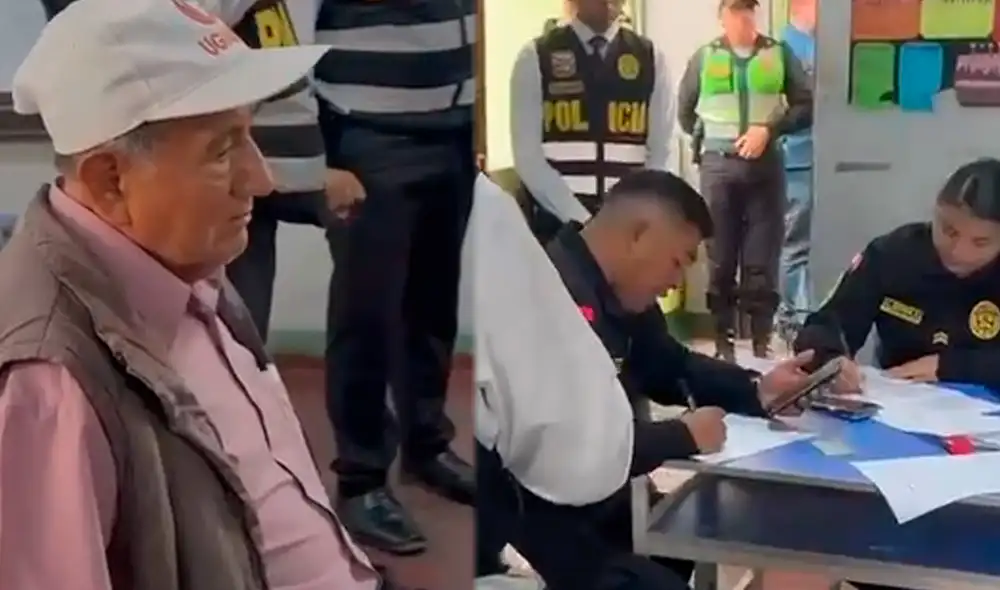 Autoridades policiales intervinieron a la persona que se habría identificado como personero del partido Juntos por el Perú